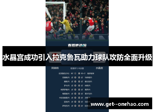 水晶宫成功引入拉克鲁瓦助力球队攻防全面升级